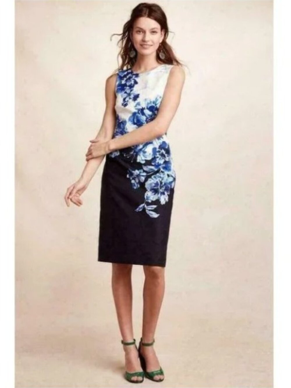 Maeve Vanda Sheath Dress in Blue Floral from Anthropologie – Size 4 - NWOT